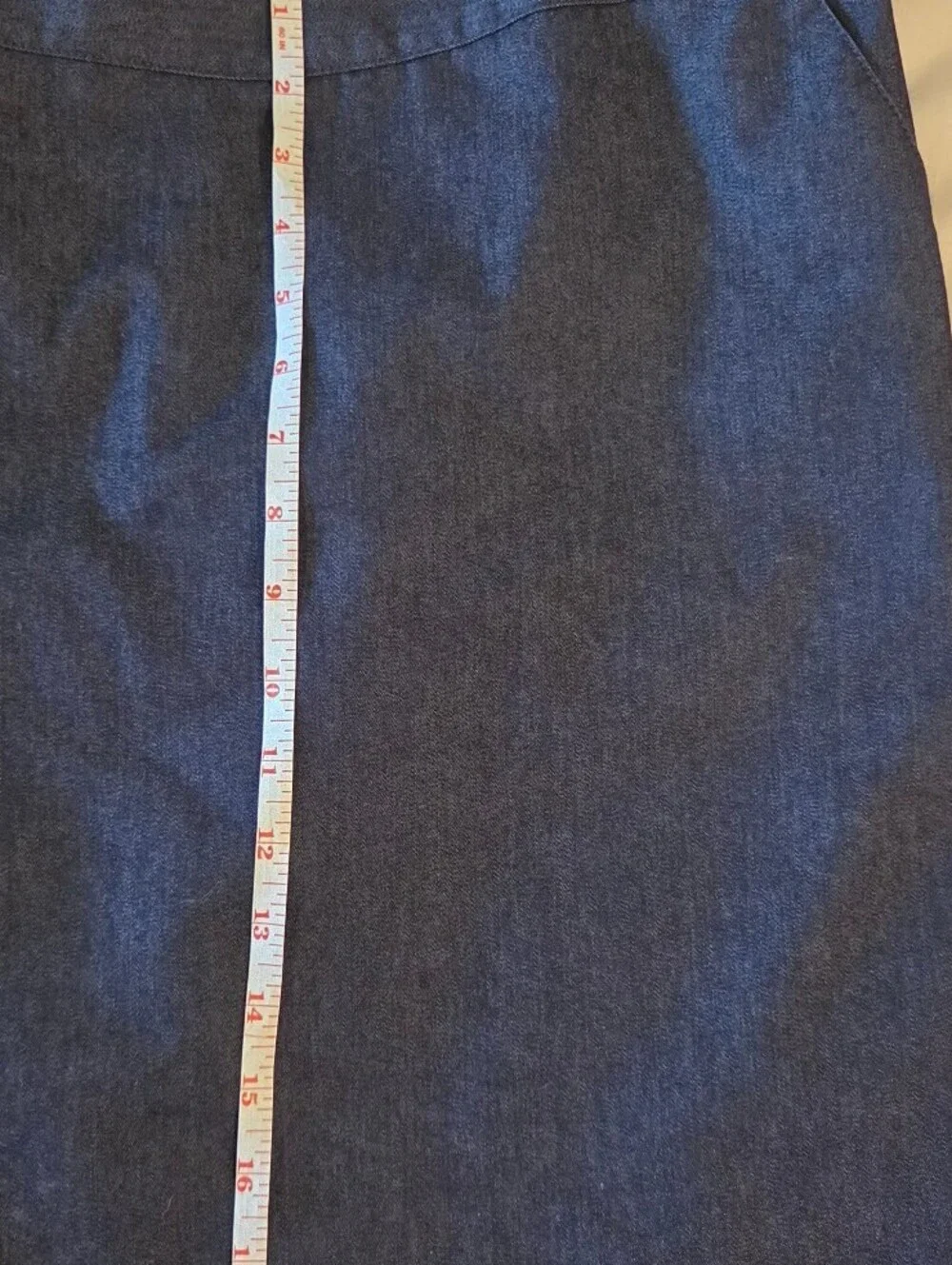 Merona Stretch Dark Denim Pencil Skirt Size 14